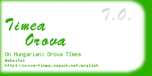 timea orova business card