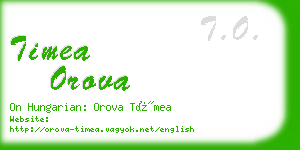 timea orova business card